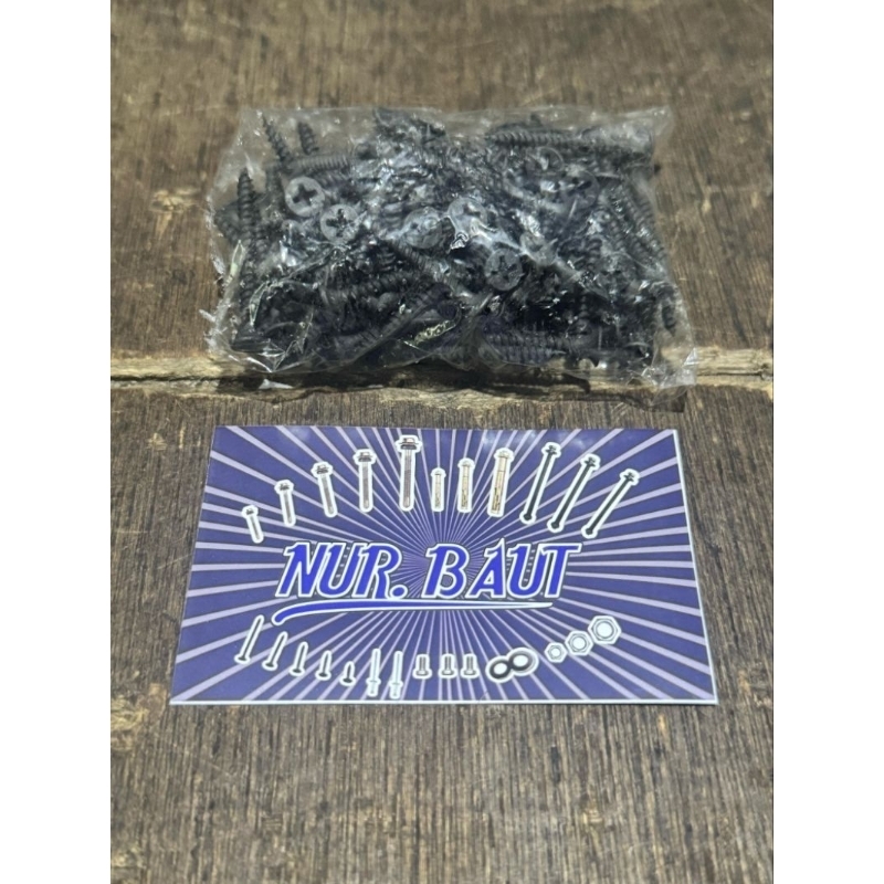 1Palstik Sekrup Hitam 4CM 1 1/2” HAFAS/Sekrup Gypsum 4CM HAFAS