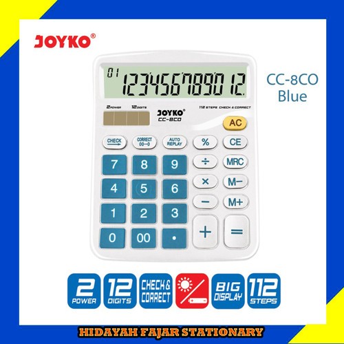 

KALKULATOR CHECK & CORRECT JOYKO CC-8CO 12 Digits - Calculator Desktop CC8 COLOR