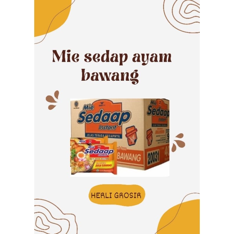 

[ 1 DUS ISI 40 PCS ] MIE SEDAP KUAH RASA AYAM BAWANG