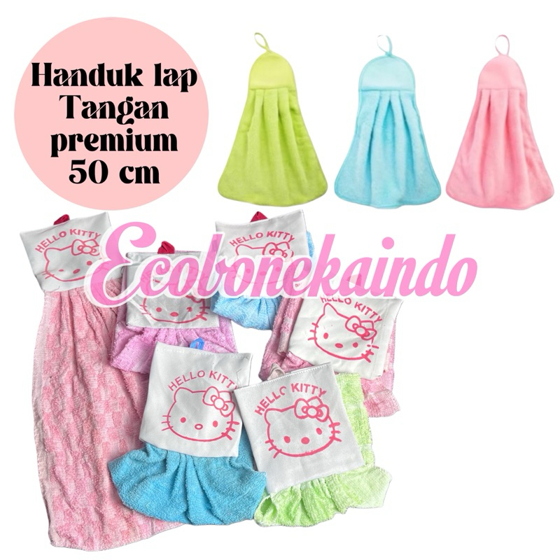 Handuk lap tangan gantung motif lap cuci tangan hand towel lap meja premium halus Ecobonekaindo