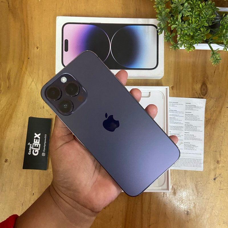 iPhone 14 Pro max 128GB Deep Purple ex Garansi resmi