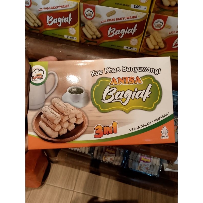 

BAGIAK kemasan/bagiak tiga rasa/bagiak 3 in 1/bagiak premium /bagiak khas banyuwangibagiak manis