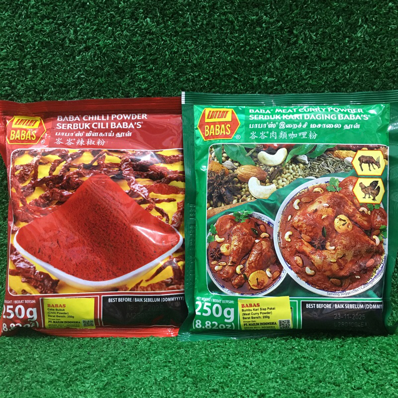 

Babas Seasoning Powder Bumbu Masak Curry / Chili Kari / Cabe Bubuk 250gr Impor Malaysia