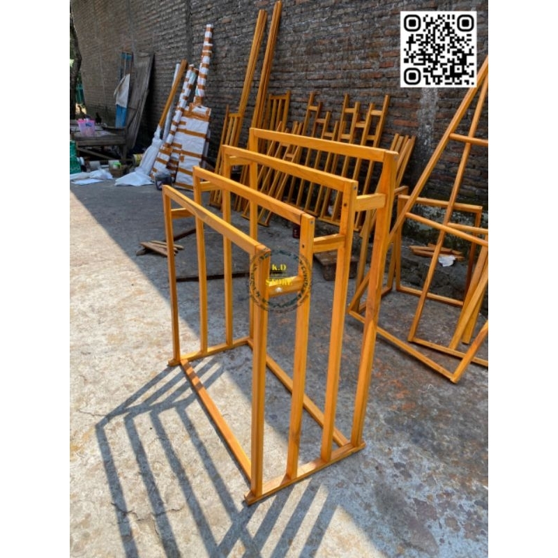 JEMURAN HANDUK PREMIUM JATI Serbaguna Jemuran handuk indoor Rak Jemuran Handuk Pakaian Sepatu Jemura