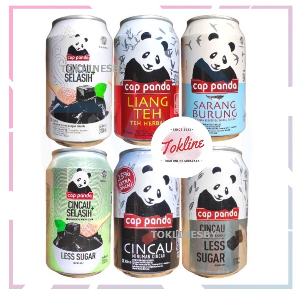 

[ 1 Karton isi 24 Kaleng ] Cap Panda Cincau Liang Teh Minuman Kaleng 310ml