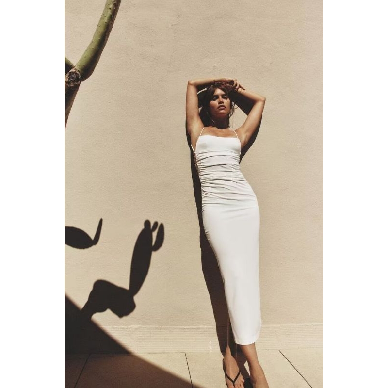 MOVYN - Dress 76415/dress white sexy back bahan cotton premium/dress pantai/summer/dress korean styl