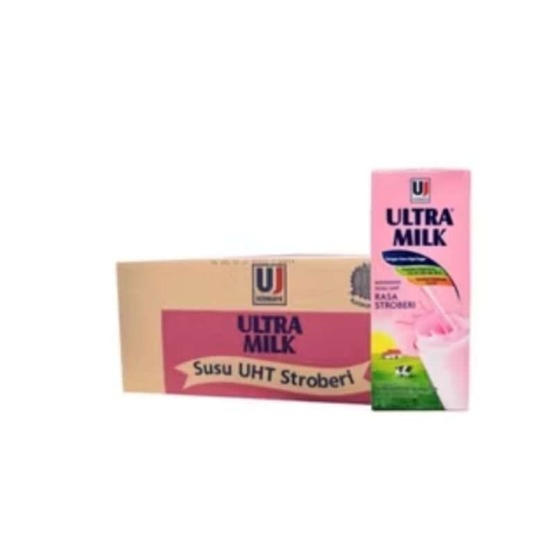 

Susu Ultra Stroberi / Strawberry 200 ml 1 dus isi 24 pcs