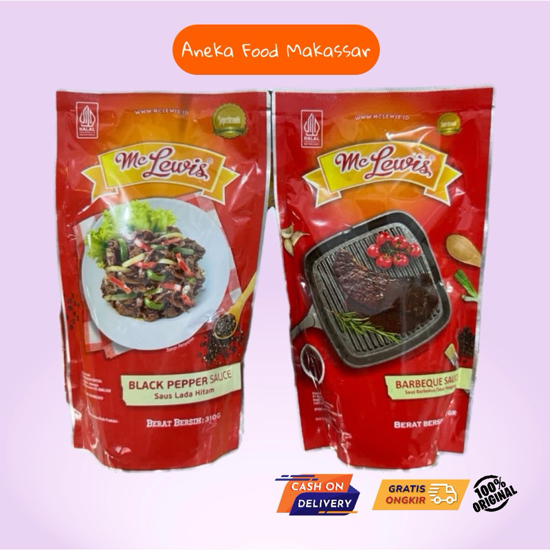 

ME LEWIS SAUS BARBEQUE & BLACKPAPER SAUCE 310 gr MAKASSAR