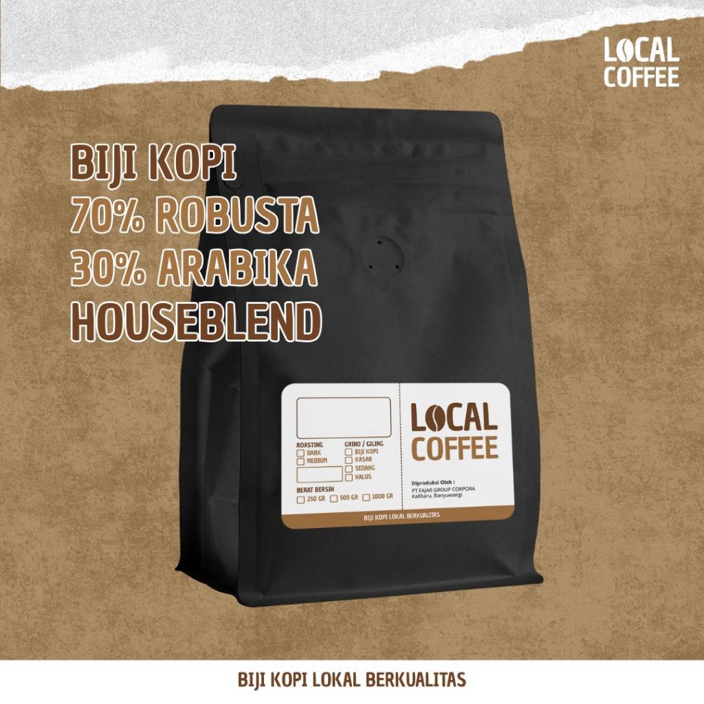 

Kopi Blend 1kg 70% Robusta 30% Arabika - Kopi Susu Espresso