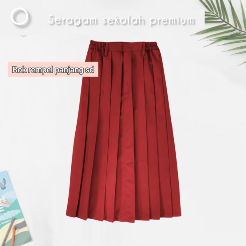 rok rempel panjang sd terlaris rok rempel panjang sd merah putih terbaru rok rempel terbaru seragam 