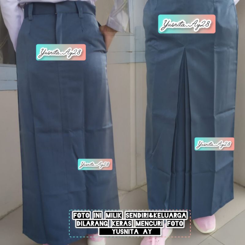 Rok Span Abu-Abu SMA/SMK Panjang