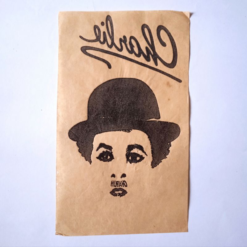 

Vintage Stiker Sablon Setrika Lama CHAPLIN 1980's Display Only
