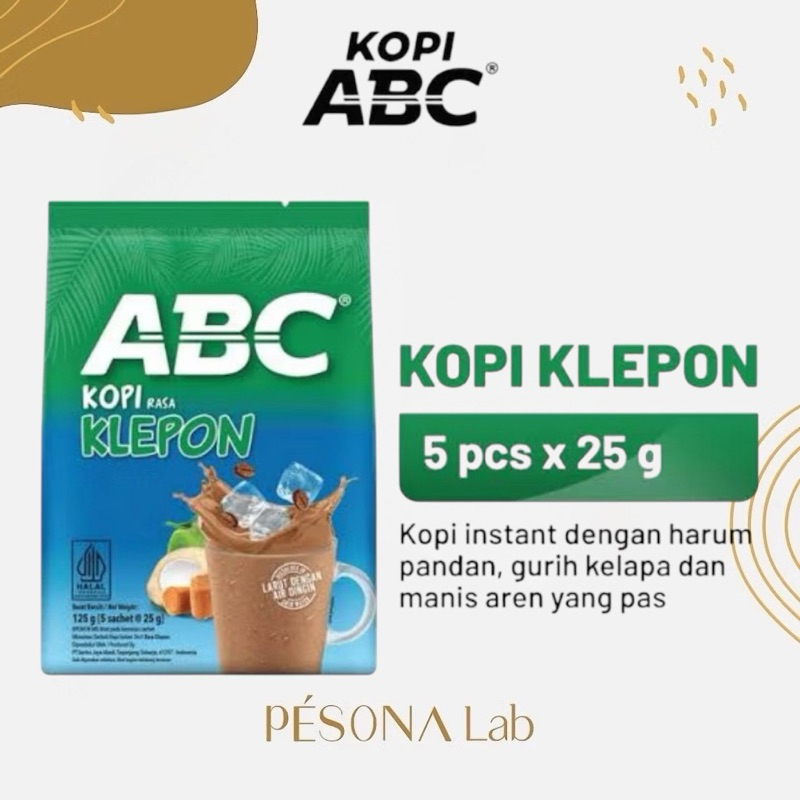 

ABC KLEPON 5Pcs x 25Gr - Kopi ABC Rasa Klepon Kemasan Bag
