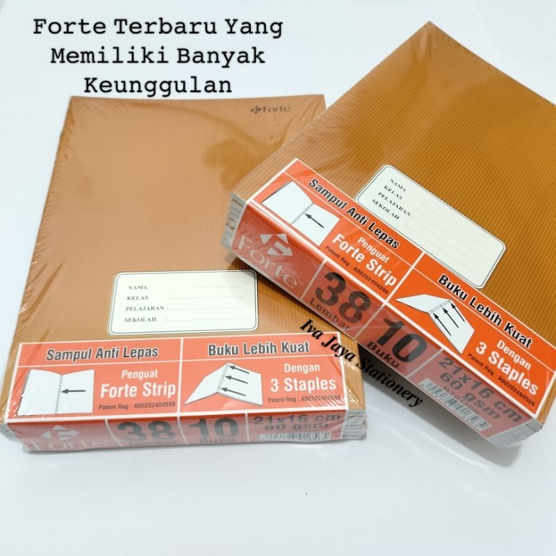 

Ay00! 1 Pak Buku Kraft 38 Lembar FORTE (Isi 10 Buku) / Buku Tulis Kwarto Sampul Coklat