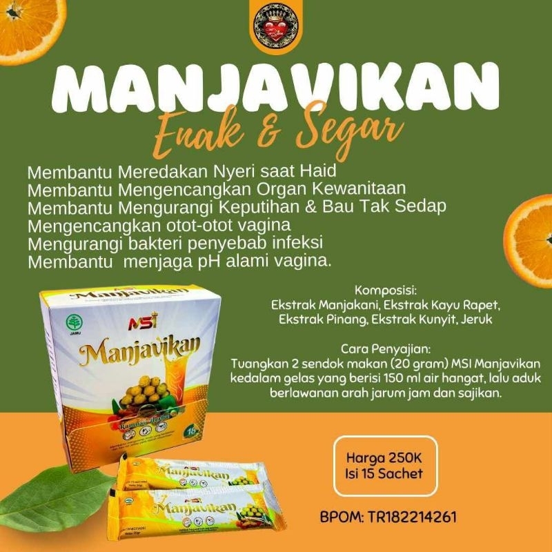 

BISA COD 1sct MANJAVIKAN MSI MINUMAN YANG MEMBANTU MEREDAKAN NYERI HAID DAN KEPUTIHAN PROMIL