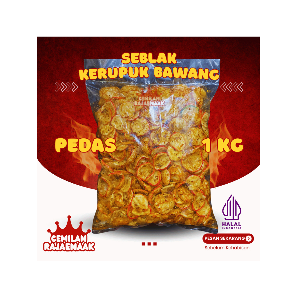 

Seblak Kering Kerupuk Bawang Pedas Daun Jeruk 1Kg Pedas Sebring Jablay Kemplang Chilli Oil Cikruh