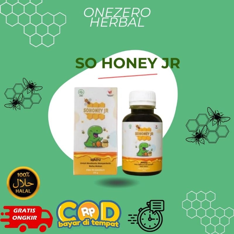

￼Sohoney JR Madu Asli Herbal Nafsu Makan Anak | Aman BPOM Atasi Maag & Cacingan Exp 2026 HALAL