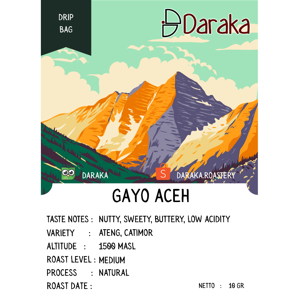 

Drip Bag Aceh Gayo 10gr