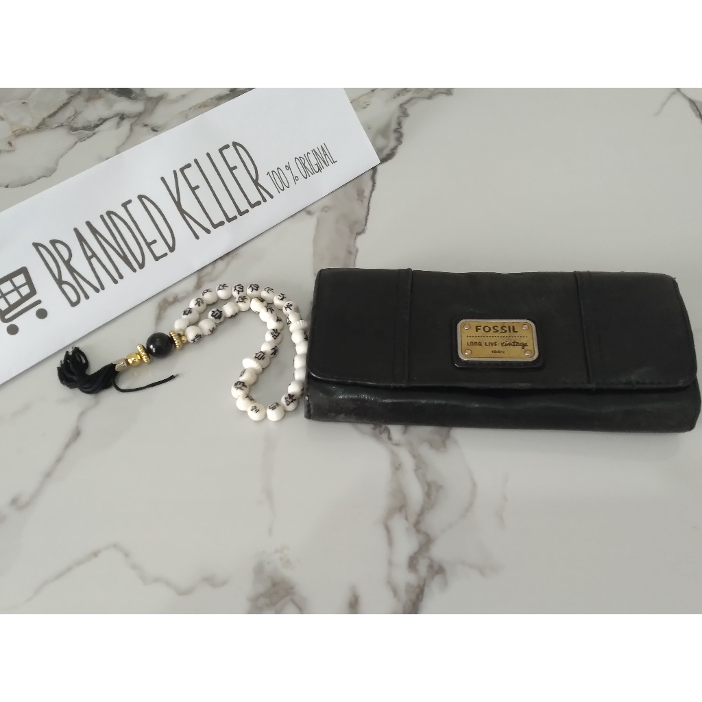 Dompet Fossil Wanita Preloved 100% Original Bahan kulit