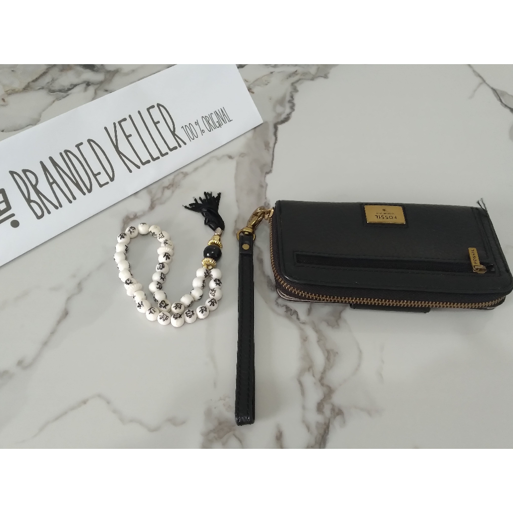 Dompet Fossil Wanita Preloved 100% Original Bahan kulit
