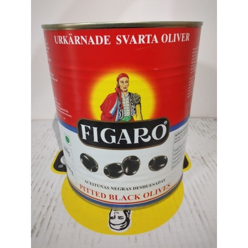 

figaro black olive ukuran besar 3 kg [kaleng] cocok untuk resto