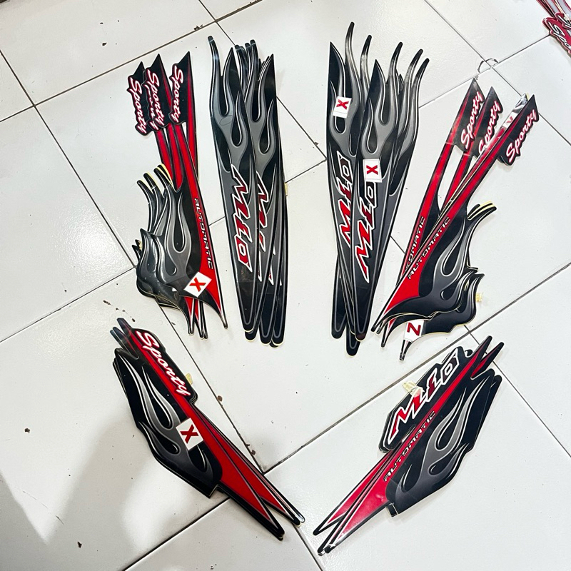 striping stiker grafic mio sporty hitam original yamaha