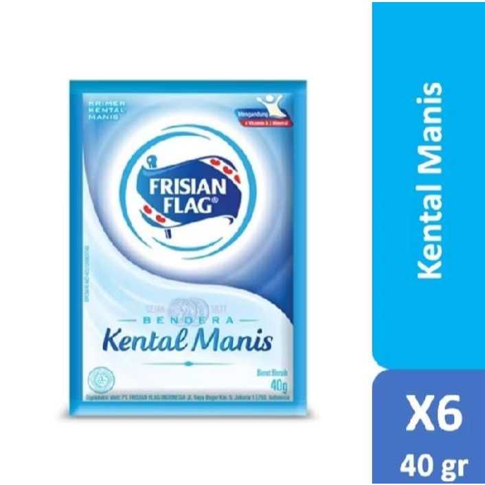 

Susu Kental Manis Sachet Frisian Flag Isi 38gr x 6 Sachet