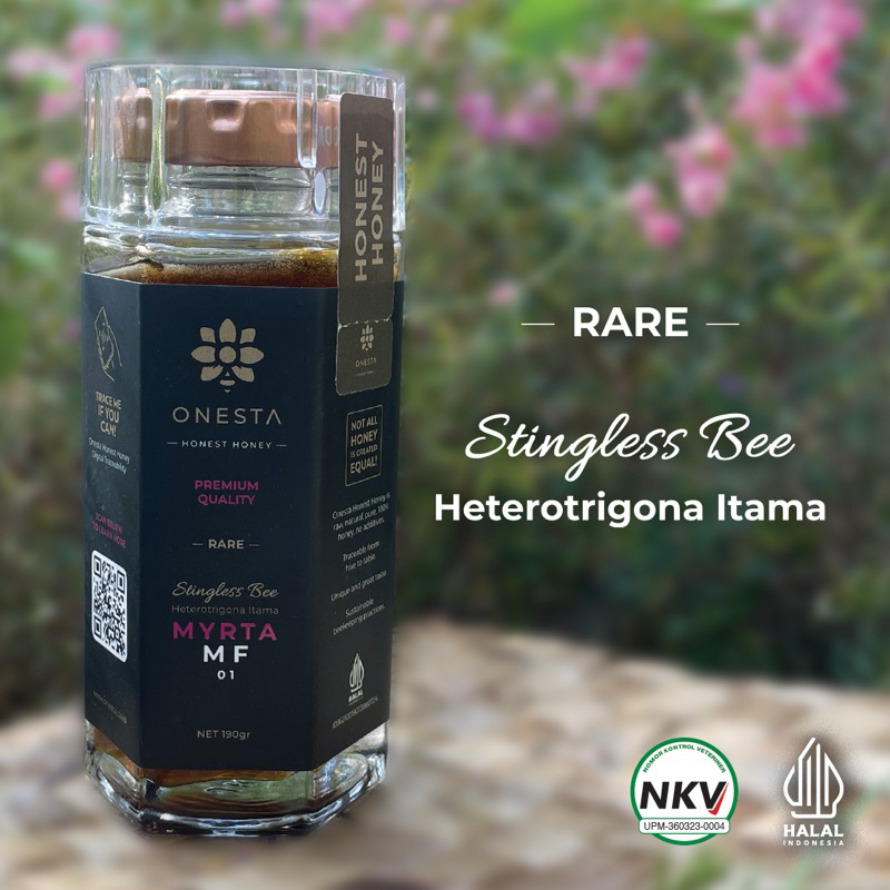 

Madu Onesta Honest Honey MYRTA MF01 | 190gr | Raw, Natural, Pure, 100% Rare Premium Honey, No Additives, Digital Traceability