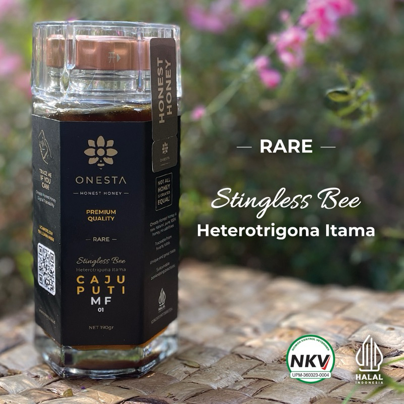 

Madu Onesta Honest Honey CAJUPUTI MF01 | 190gr | Raw, Natural, Pure, 100% Rare Premium Honey, No Additives, Digital Traceability