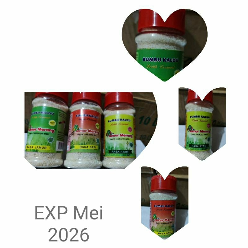 

kaldu alami jamur merang kemasan botol isi 100 gr