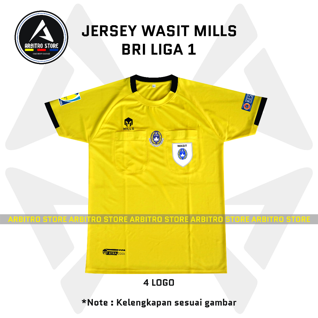 BAJU WASIT MILS BRI LIGA 1 2023 - FULL LOGO - READY STOCK