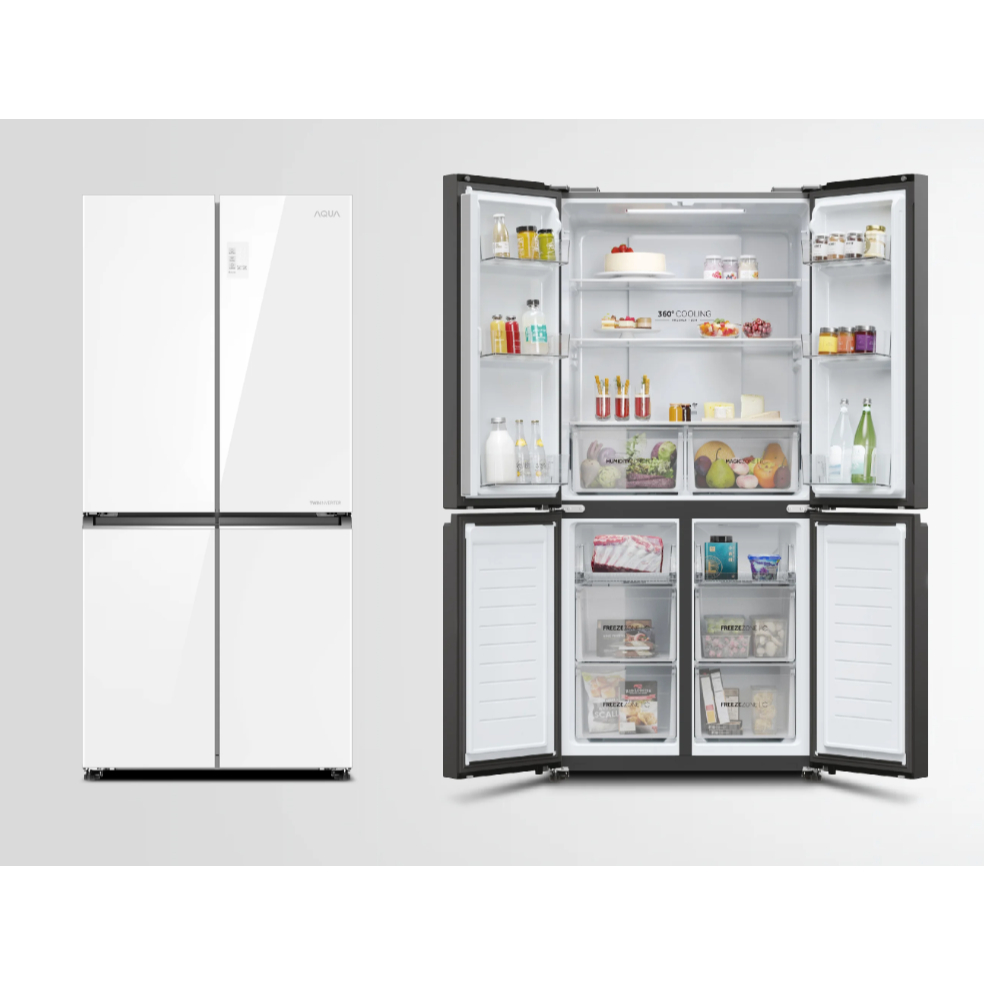 KULKAS 4 PINTU AQUA TTD546RBG WT (INVERTER WHITE) NEW MODEL