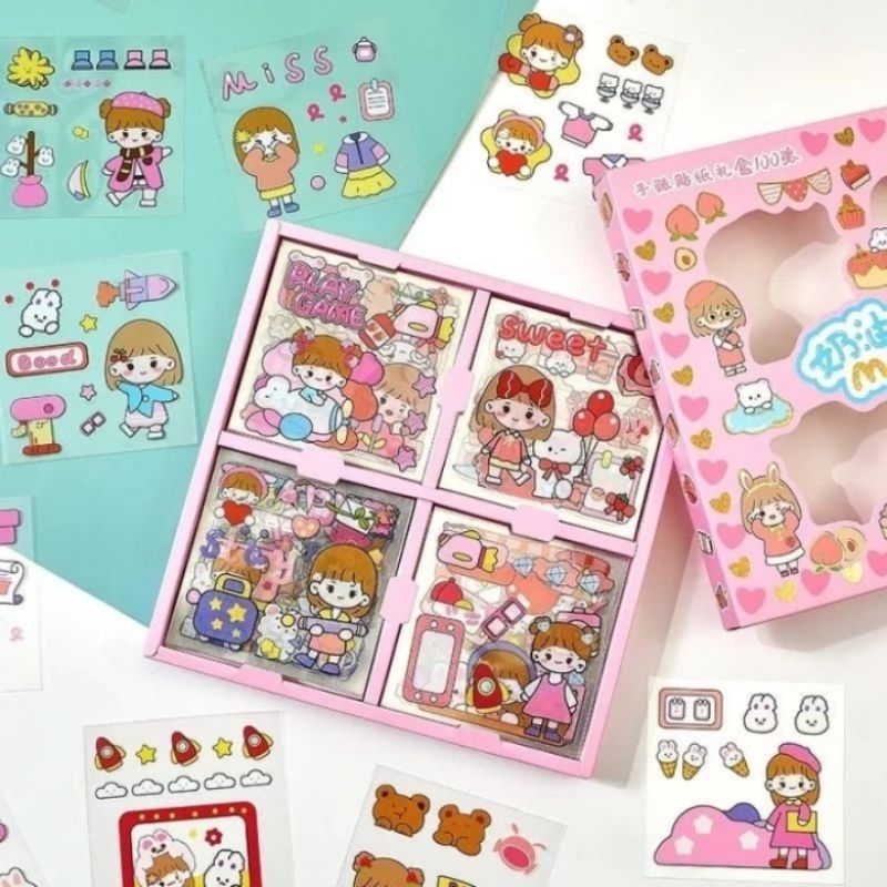

Stiker 2D Kemasan Box Motif Karakter Kartun Mainan Anak Box