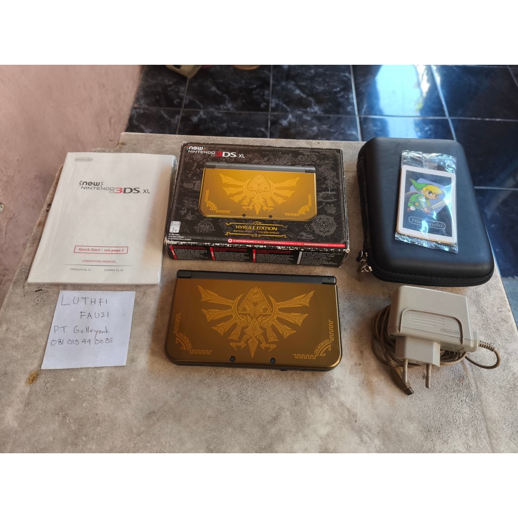 New Nintendo 3DS XL Zelda Hyrule Limited Edition Layar IPS RARE Fullset