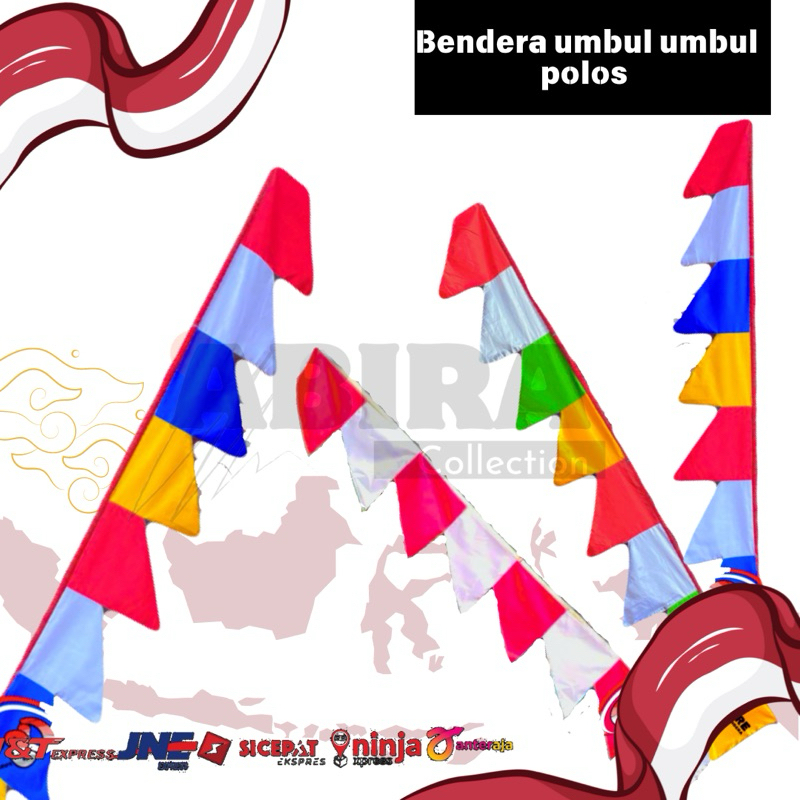 BENDERA UMBUL UMBUL POLOS TANPA GARUDA (3 meter)