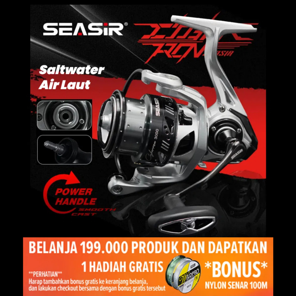 [OFFICIAL] SEASIR CYBERRON 3000 Reel Pancing Power Handle,  Saltwater Gulungan Reel Pancing SW Alumi