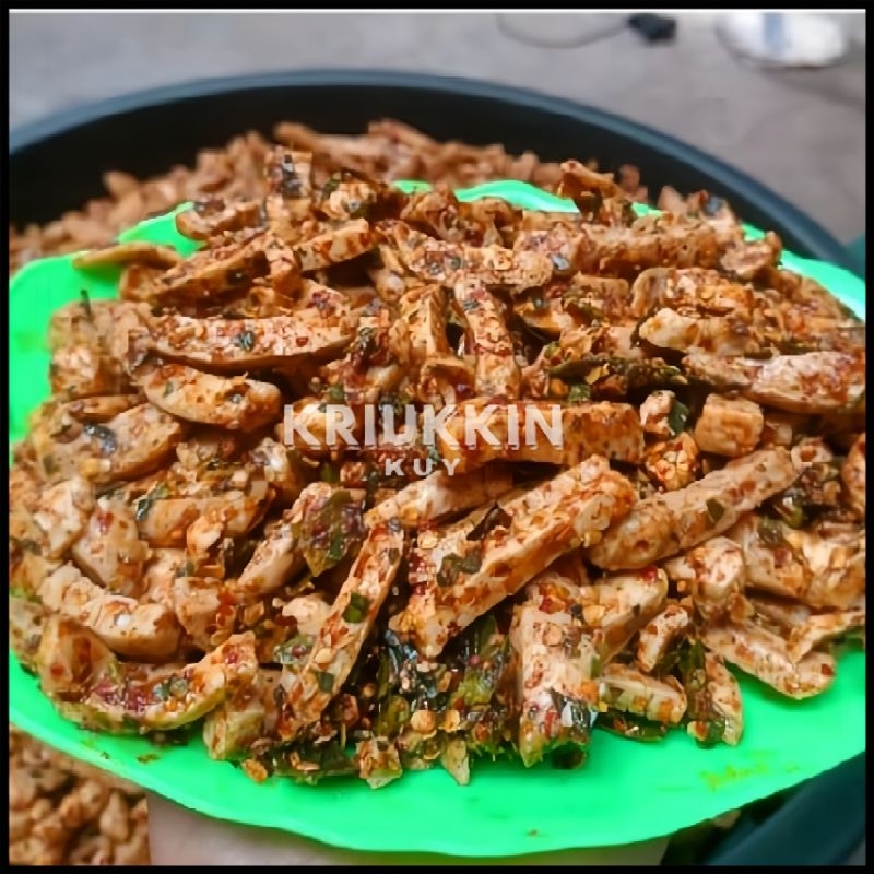 

500gram Basreng Pedas Gurih Daun Jeruk renyah kriuk baso goreng rempah snack Cemilan