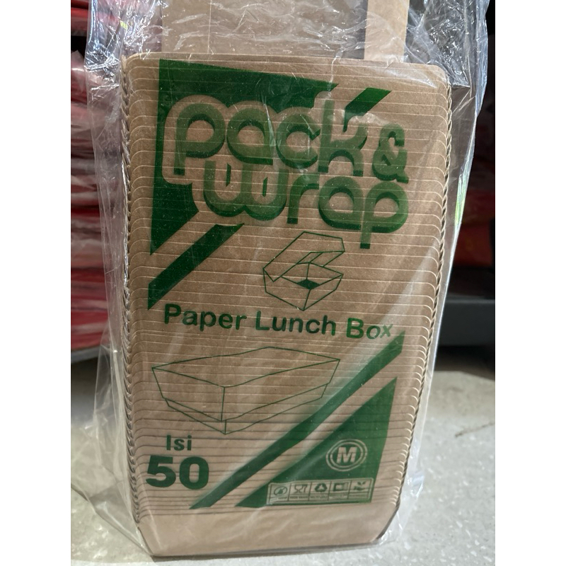 

Lunch box M isi 50pcs (udah lipat)