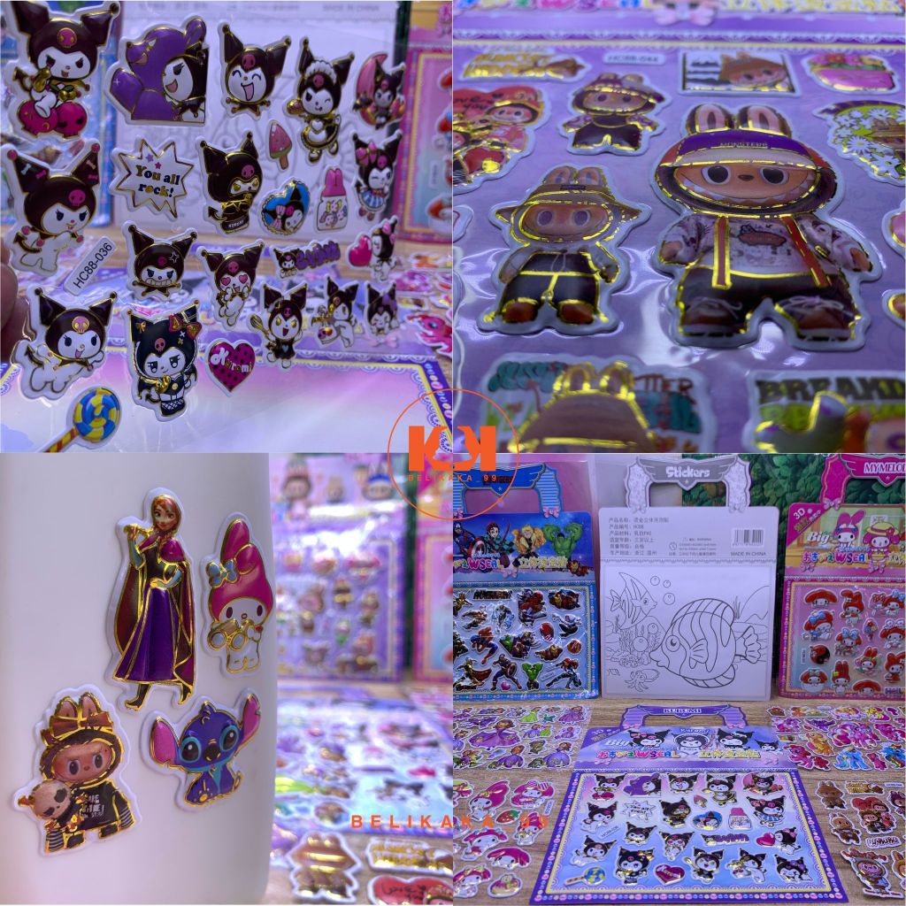 

STICKER TIMBUL 3D MODEL TAS KARAKTER KARTUN ANAK / MAINAN STIKER TIMBUL ANAK MODEL TAS / STIKER ANAK
