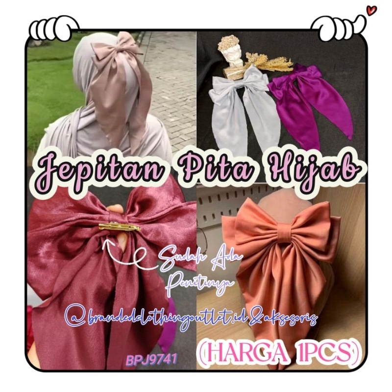 JEPITAN PITA HIJAB / BROS PITA HIJAB PENITI / PITA SATIN HIJAB / AKSESORIS HIJAB / BPJ9741