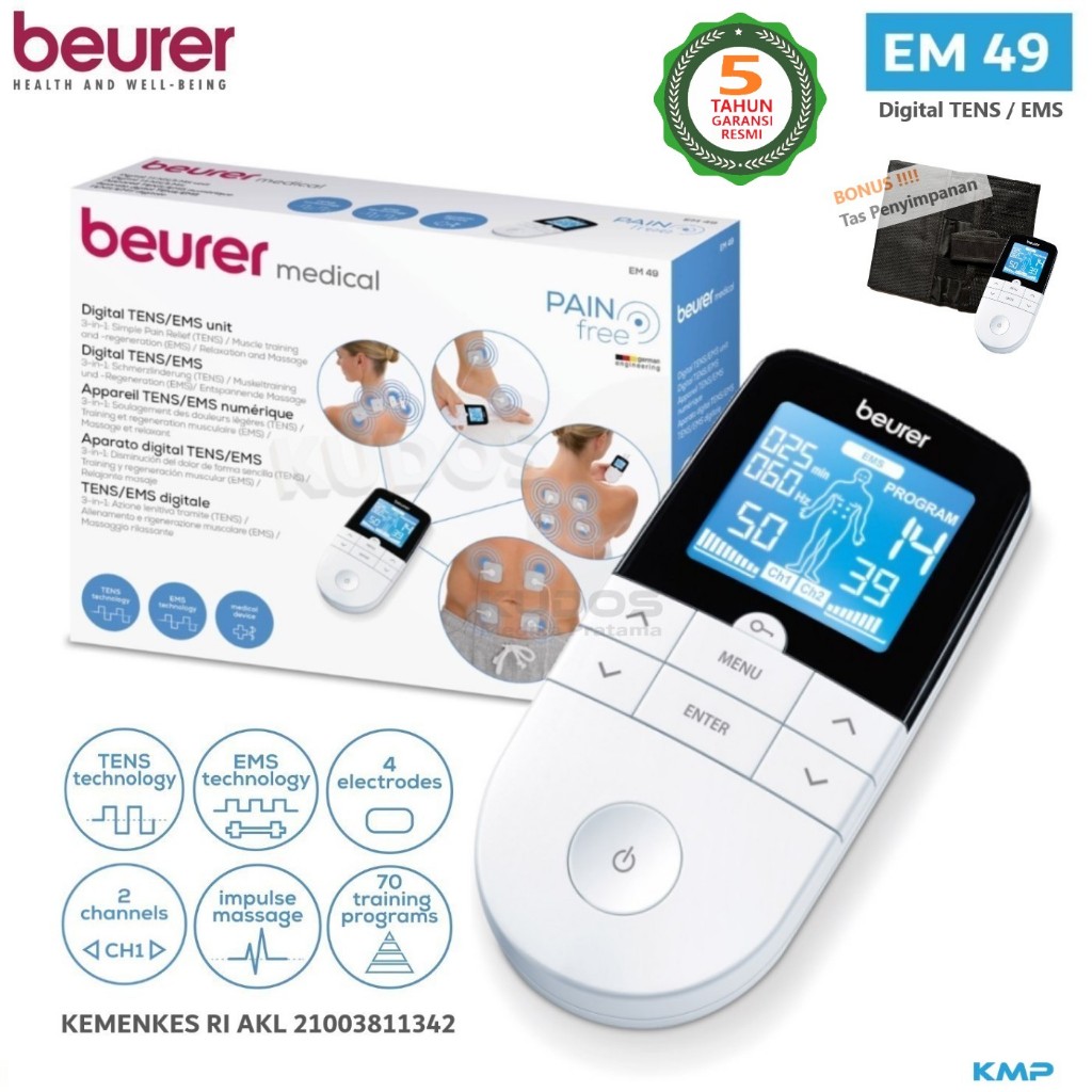NEW Beurer EM-49 - Alat Terapi TENS EMS Pijat Elektrik Digital - Beurer EM49
