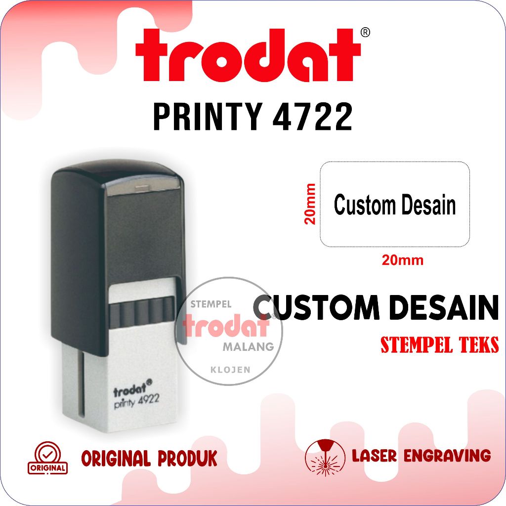

Stempel Trodat 4922 (20x20 mm) Stempel Warna Otomatis, Original Trodat
