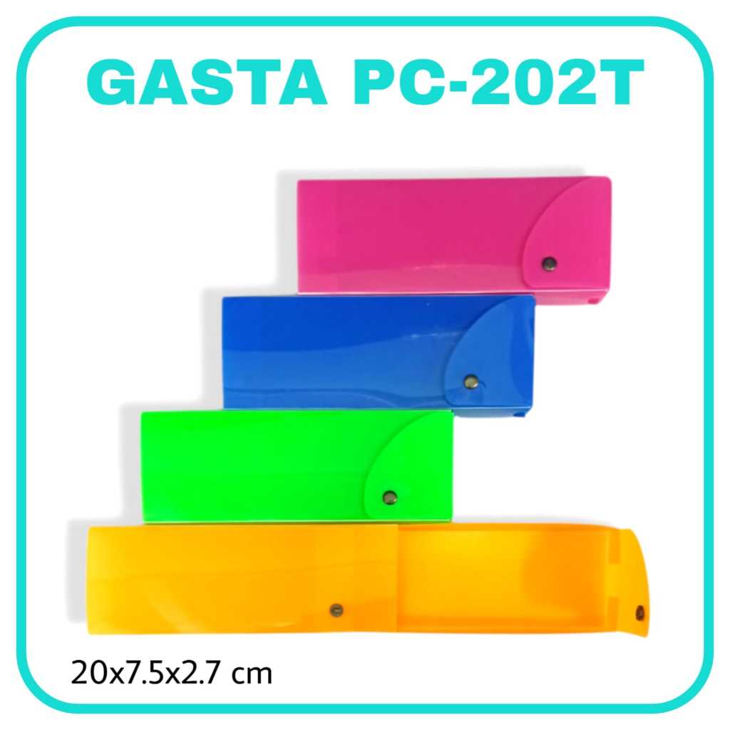

TEMPAT PENSIL PEN CASE SLIDE PLASTIK KANCING MURAH WARNA POLOS