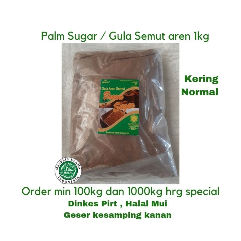 

Palm Sugar Asli Gula Aren Semut 1kg Brown sugar good quality