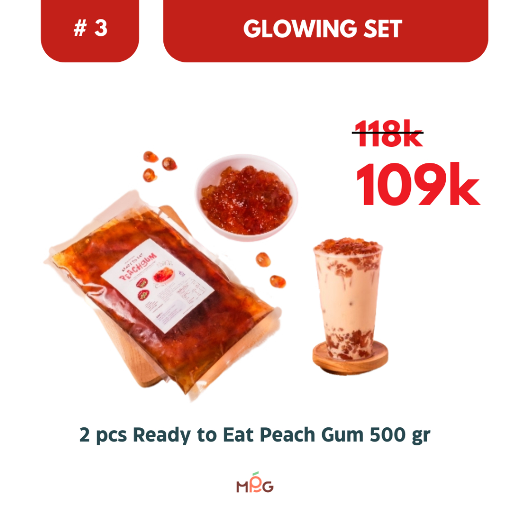 

Mending Peach Gum - [READY INSTANT] Paket Glowing Set 3 (2Pcs Ready to Eat Peach Gum)
