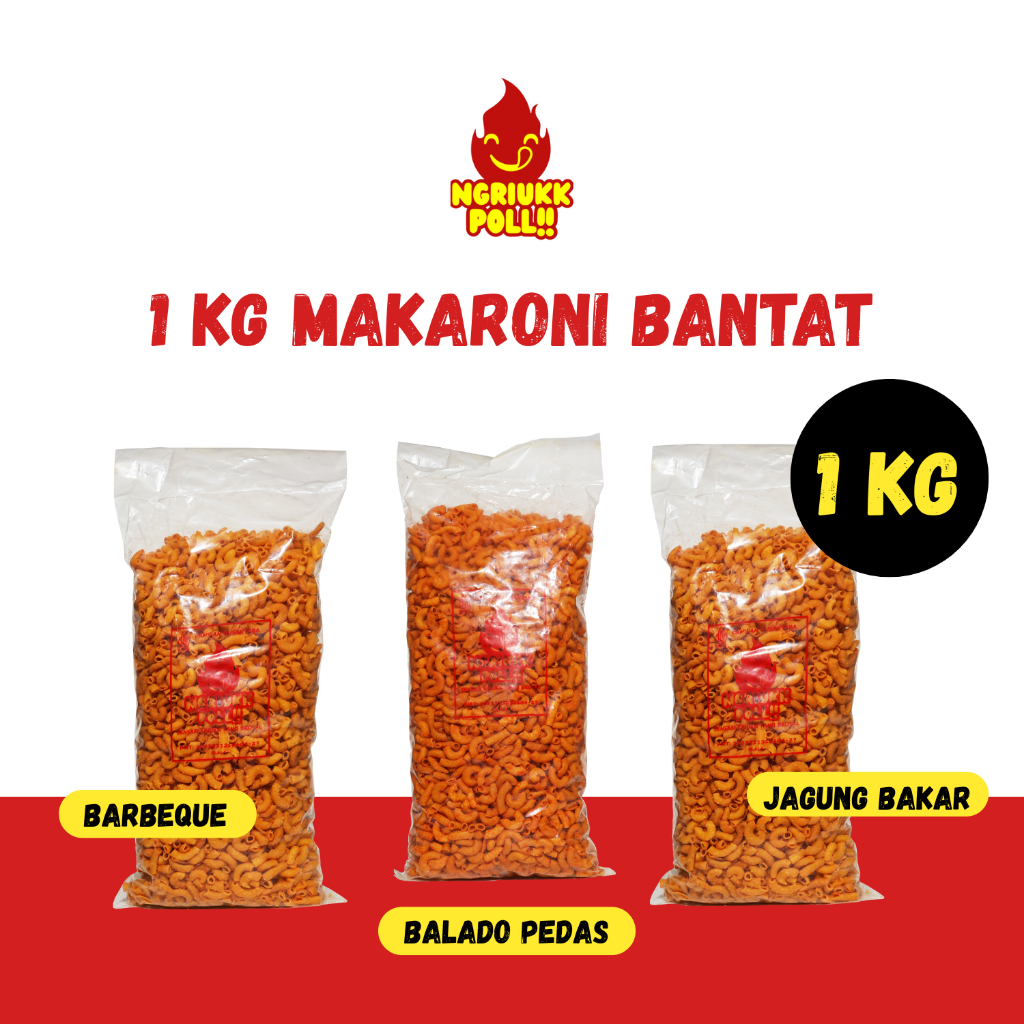 

[PROMO] 1KG Makaroni Bantat | Balado Pedas Barbeque Jagung Bakar Snack Makaroni Cikruh
