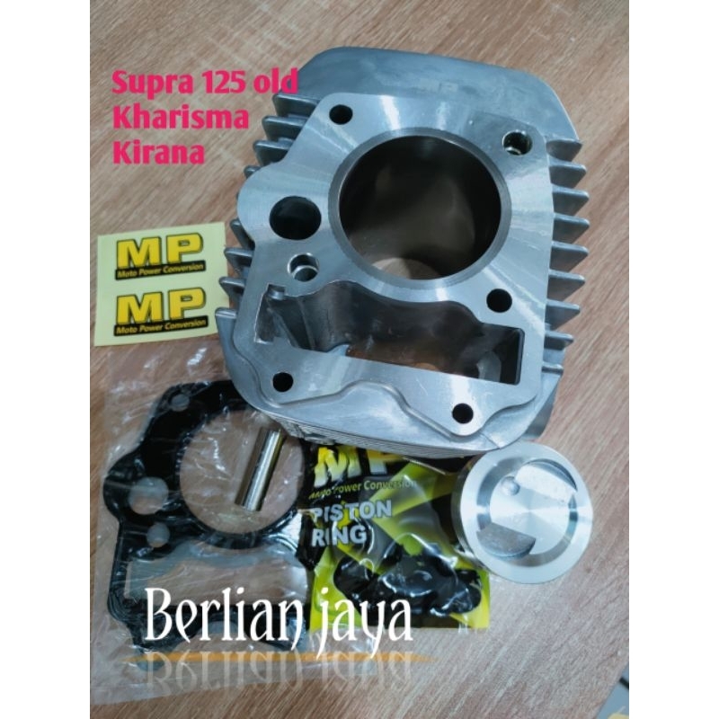 cylinder blok seher bore up MP ukuran 57mm buat motor kharisma/supra 125 old/kirana