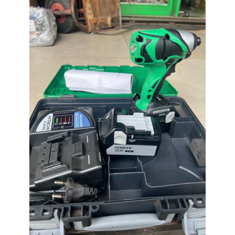 BRUSHLESS IMPACT DRIVER HITACHI WH18DBDL / MESIN BOR OBENG BATERAI HITACHI 18V ORIGINAL HEAVY DUTY