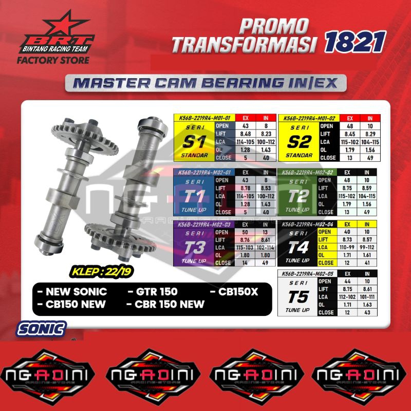 MASTER CAM NOKEN AS BRT SONIC NEW k56