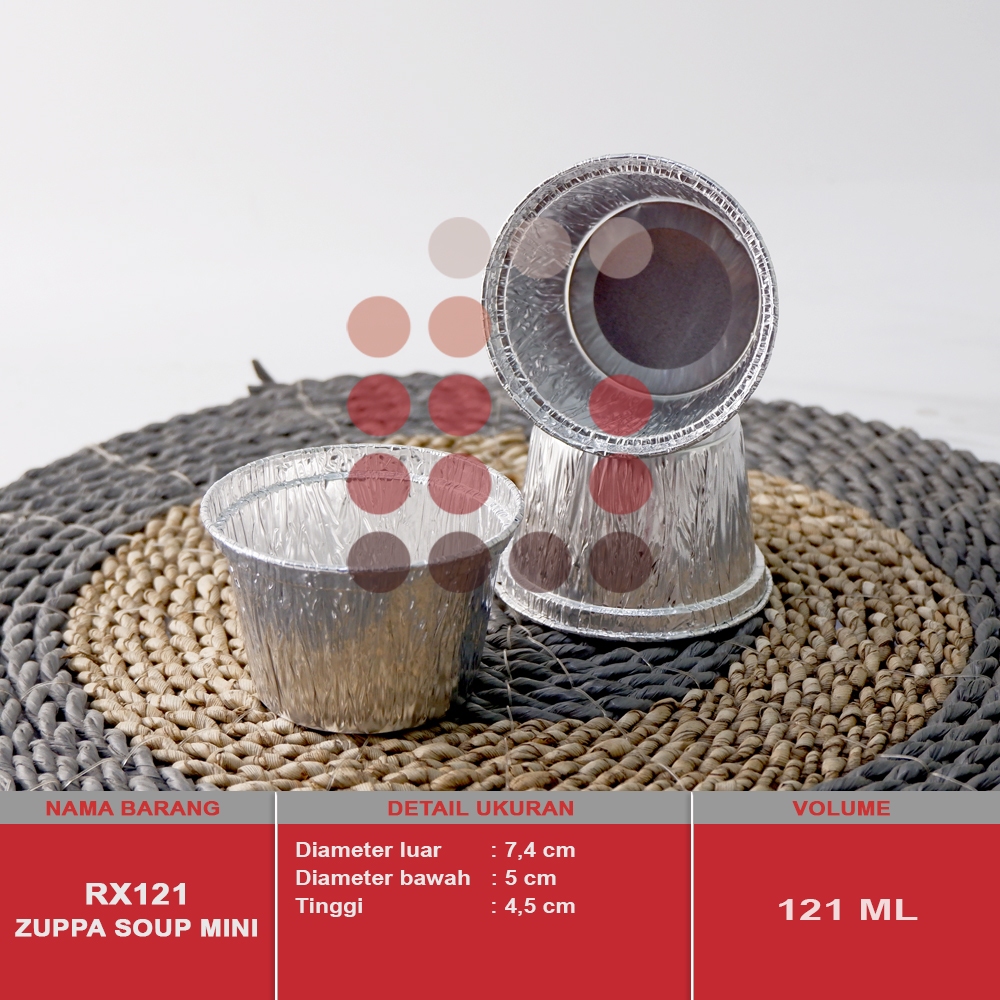 alumunium foil cup RX 121 / B 121 zuppa soup mini